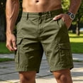 thumbnail image 2 of Men Cargo Shorts with Pockets Casual Knee Length Lightweight Shorts Stretch Outdoor Hiking Travel Work Short Pants,M, 2 of 7