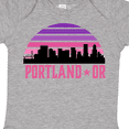 thumbnail image 4 of Inktastic Portland Oregon Retro Sunset Skyline Girls Baby Bodysuit, 4 of 5
