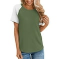 thumbnail image 2 of Ashirexll T-shirts, Womens Short Sleeve Tops, Fashion Round Neck Short Sleeve Casual T-shirt Top, 2 of 5