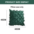 thumbnail image 2 of 2-piece Embrace Pillowcase - Sofa Cushion Cover Decorative Square Pillowcase, Solid color Modern Style Pillowcase, Hidden zipper 18x18" - green, 2 of 5