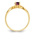 thumbnail image 2 of Solid 14k Yellow Gold Rhodolite Garnet January Red Gemstone Birthstone Engagement Ring Size 6.5, 2 of 6