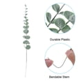 thumbnail image 3 of Uxcell 15" Artificial Faux Eucalyptus Leaves Stems for Wedding Home Decor, White Dark Green 30Pcs, 3 of 5