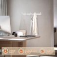 thumbnail image 2 of Wall Mounted Coat Rack, Wall Hooks, White Coat Rack with 5 Hooks Two Installation Methods (with Adhesive and Screws) for Entryway Bedroom Bathroom Kitchen, 2 of 5