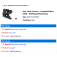 thumbnail image 2 of Door Lock Actuator - Compatible with 2002 - 2007 Buick Rendezvous 2003 2004 2005 2006, 2 of 3