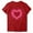 #182-Red, variant on Craaazy Valentine's Shirt for Women Crewneck Cute Love Prints Short Sleeve T-shirts Gifts