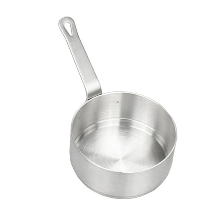 Food Grade Stainless Steel Small Non-Stick Milk Pan Saucepan Boiling Pan  Tea Pan Silver