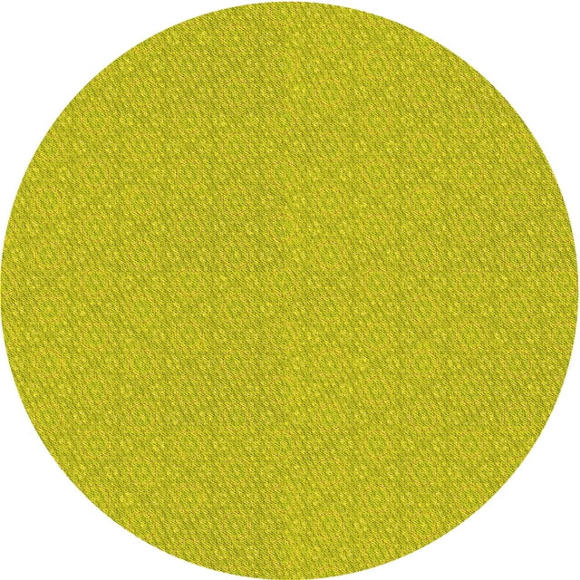 Ahgly Company Tapis Rond Lavable en Machine Intérieur Transitionnel Jaune Doré, 6 Pieds Rond