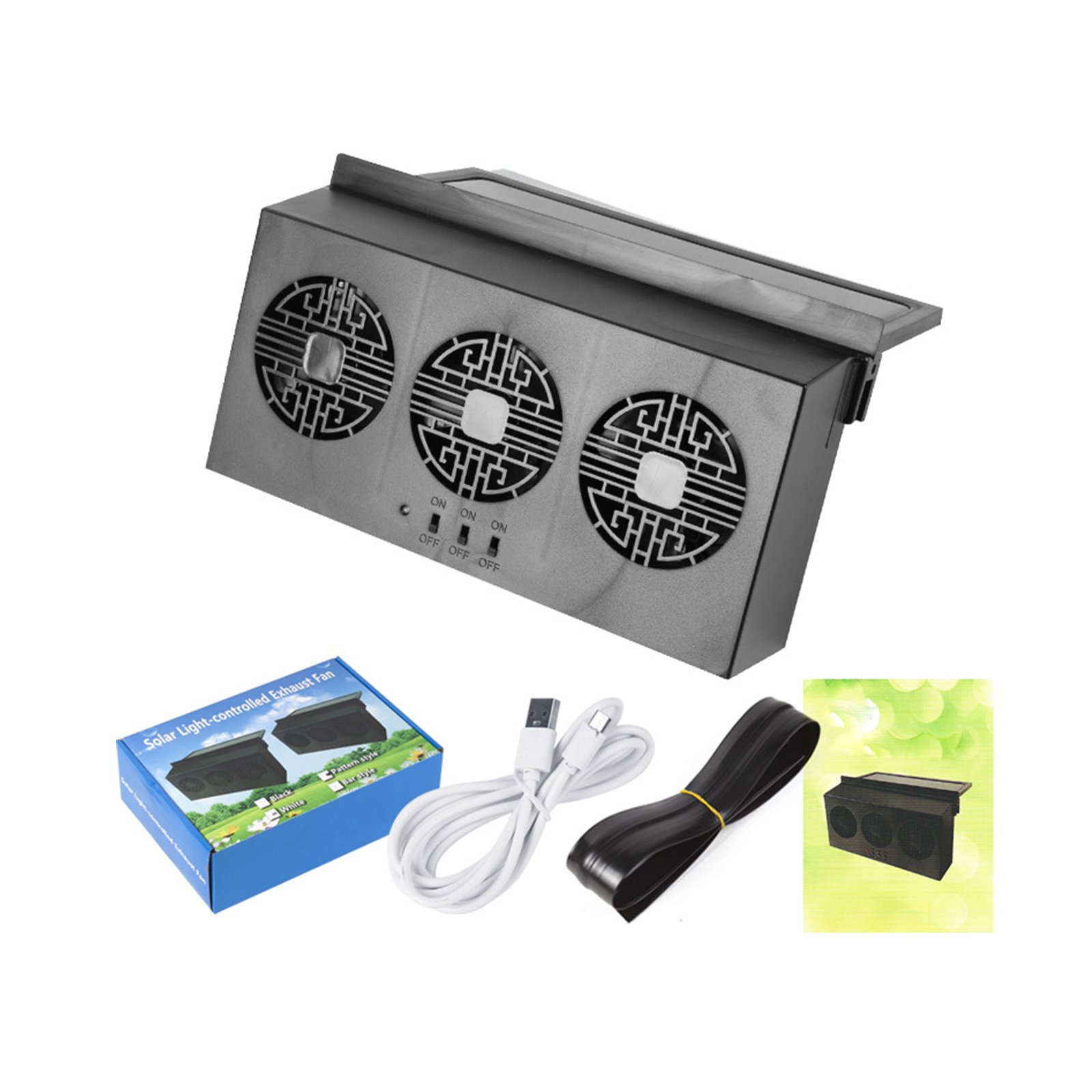 Solar Powered Car Exhaust Fan 3 Cooler 5000Rpm Solar Energy Cooling Vent  Exhaust Fans Portable Air Vent Radiator | Walmart Canada