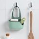 thumbnail image 3 of Bolsa colgante de secado por goteo verde, escurridor de doble cesta para fregadero de cocina con orificio y correa ajustable, 3 of 6