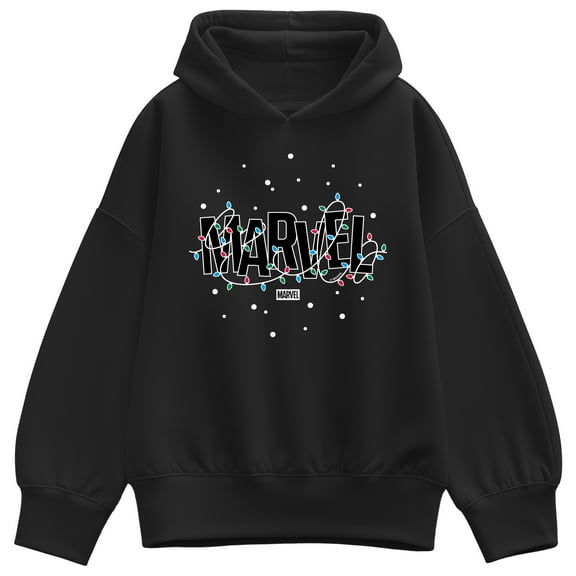 Marvel - Marvel Holiday Lights  - Ladies Oversized Fleece Hoodie Sweatshirt