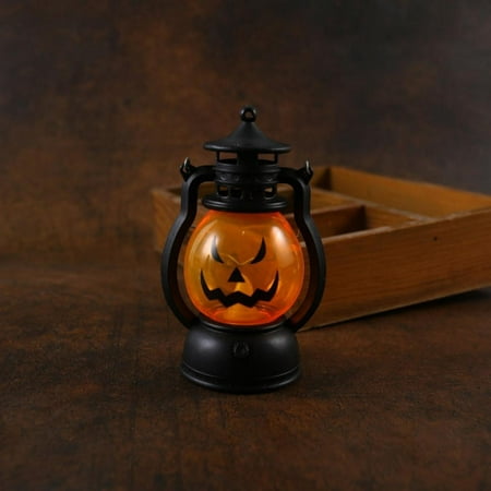 

Halloween Pumpkin Lamp Mini Candle Lantern Fall Decor with Hanging Loop Pumpkin Lantern Led Night Light Battery Operated for Halloween Ghost Party Home Outdoor Yard Decor