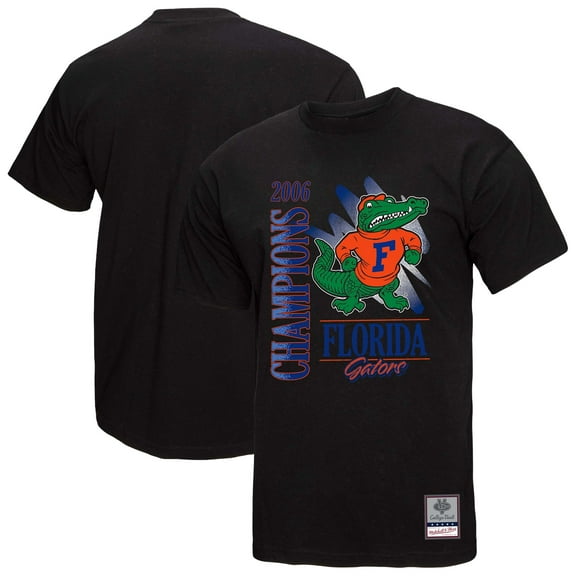 Men's Mitchell & Ness  Black Florida Gators Retro Brush Mineral Wash T-Shirt