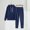 A1_Navy, variant on YHCY Women 2 Piece Hoodie Jogger Sweatsuit Set Fall Casual Hooded Sweatshirt Basic Elastic Waisted Wide Leg Sweatpant Lounge Sets Casual Trendy Suits Travel Vacation Turtleneck Black L