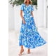 thumbnail image 4 of Vestido PRETTYGARDEN Verano 2025 Bohemio Floral Azul XL, 4 of 4