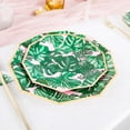 Efavormart 25 Pack | 7" Green Leaf Decagon Dessert Paper Plates, Appetizer Plates, Disposable ...