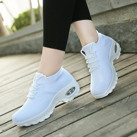 

Qepwscx Sports Casual Rocking Shoes High Elastic Flying Woven Breathable Shoes