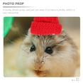 thumbnail image 3 of UPOUART 4Pcs Lovely Small Pet Hats Soft Comfortable Adjustable Caps for Reptiles and Hamsters, 3 of 8