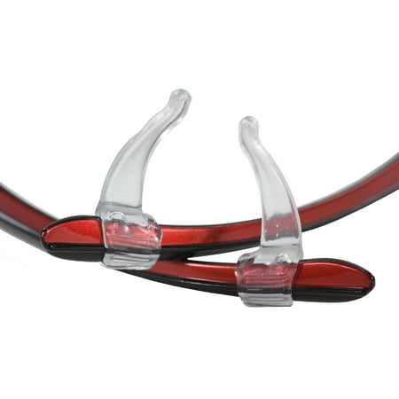 Acetate Temples Frame - Short Silicone Temple Tips – Ideal for smaller frames or children’s glasses (10 PAIR Clear - Bagged)