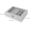 thumbnail image 2 of OULII 1Set Jewelry Holder Flannel Display Box Rectangular Style for Jewelry Owners, 2 of 8
