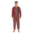 thumbnail image 3 of FORMRS Onesies Pajama for Adults Unisex Hoodie Winter Jumpsuit One Piece Sleepwear, Sizes S-2XL, Red and Blue Pattern, 3 of 7