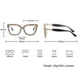 thumbnail image 3 of Oversized Colorful Rhinestone Diamond Anti-blue Light Glasses Frame Trendy Square Eyeglasses Frame, 3 of 8