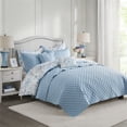 thumbnail image 2 of Madison Park Pema 8-Piece Polyester Printed Comforter And Coverlet Set in Blue, 2 of 25