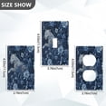 thumbnail image 4 of Switch Panel Switch Decoration 2.76x4.53x0.28 Inches Unused Outlet Cover Switch Plate Wall Plates Living Room Kitchen Bedroom Study Switches Dark Blue Flowers and Leopards, 4 of 8