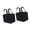 Black, variant on Zecic 2Pcs Felt Wine Storage Bag Reinforced Padding 6 Bottle Capacity with Handle