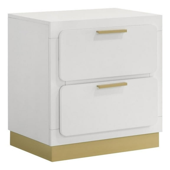 Caraway 2-drawer Nightstand Bedside Table White