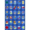 thumbnail image 7 of Joy Carpets Alphabet Blues 7'8" x 10'9" Area Rug In Color Multi, 7 of 7