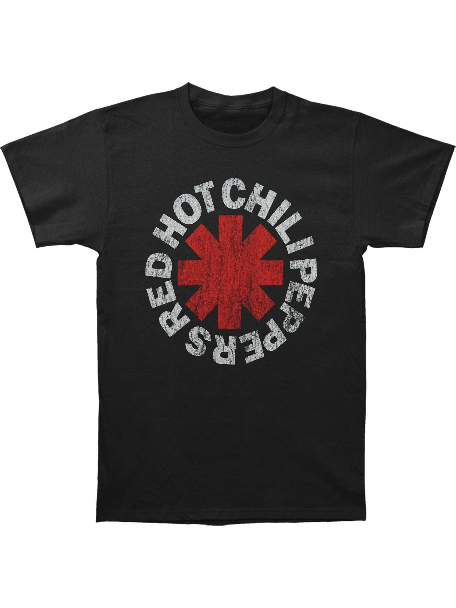 Red Hot Chili Peppers Men's Vintage Distressed Logo T-shirt Black ...