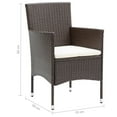 thumbnail image 2 of vidaXL Patio Dining Set Outdoor Garden Dinette Seating Multi Colors 5/7 Piece, 2 of 8