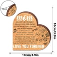thumbnail image 3 of To My Mom Wooden Sign, Mother's Day Gifts for Mom from Daughter Son, Thank You Gifts, Moms Birthday Christmas Gift Ideas, Wooden Plaque for Home Office Bookshelf, 3 of 9