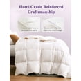 thumbnail image 3 of KUSNUG Quill-Free Oversized Queen Duvet Insert - Goose Feather Down Fiber Comforter with Organic Cotton Cover, Soft Fluffy All-Season Bed Comforter, 3 of 9