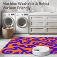 thumbnail image 5 of ODIKA 4'x6' Machine Washable Non-Slip Area Rug, Mid Modern Abstract Spiral Motif Pile High Traffic Rug with Pad, Orange, 352429, 5 of 8
