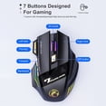 thumbnail image 3 of Kuymtek iMice GW-X7 7 Botones 2.4G RGB Ratón inalámbrico Silencio Ergonómico Gaming Office Ratones, 3 of 9