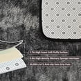 thumbnail image 6 of Pentantan 5ft x 8ft Shag Area Rug, Soft Fluffy Rugs for Living Room Bedroom, Modern Tie-dye Home Carpet, Black, 6 of 7