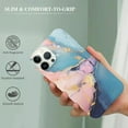 thumbnail image 2 of ONETECH  Compatible with iPhone 15 Case, Marble Pattern Heavy Duty Shockproof Full Body Hard PC Drop Protective Women Girls Cover for iPhone 15, Blue Gray, 2 of 4