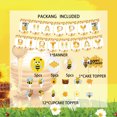 thumbnail image 5 of Decoración de cumpleaños con tema de abeja, globos de cumpleaños populares, banderas de globos de moda, película de látex de aluminio, conjunto de decoración para fiesta de cumpleaños, 5 of 5