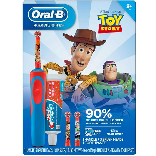 OralB Kid's Toy Story 4 Electric Toothbrush and Crest Sparkle Fun