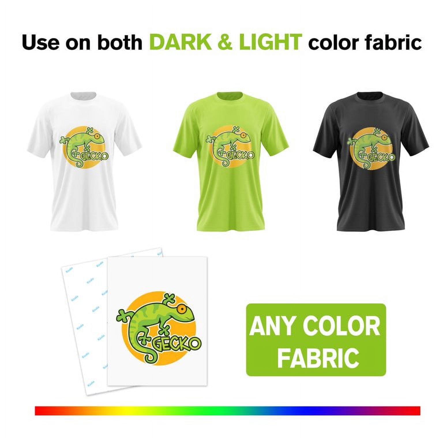 KOALA T-shirts Transfer Paper for Dark + Light Fabrics, 30 Sheets  Mixed Printable Heat Transfer Vinyl Paper for Inkjet Printers, Iron-on Transfer Paper 8.5x11