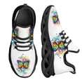 thumbnail image 1 of Zapatillas de correr informales con colchón de aire y estampado de mariposas tie-dye para mujer, cómodas zapatillas deportivas de malla para otoño, 1 of 6