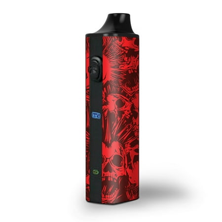 Skin Decal for Pulsar APX Herb Vape / Red Punk Skulls Liberty