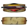 thumbnail image 2 of Haiem Vintage World Map Print Leather Pencil Case Art Supplies Case Zipper Pencil Pouch Stationery Storage Pencil Bag, 2 of 7