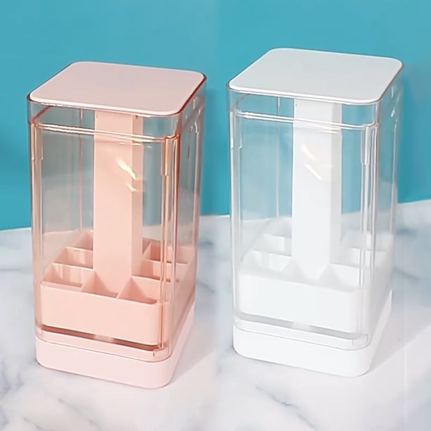 Organizador labiales con tapa, 12 espacios Lipstick Organizer, estante apilable, almacenamiento compacto, para maquillaje, organizador de maquillaje para mujeres, metal resistente, diseño 2