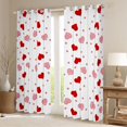 thumbnail image 2 of Castle Fairy Love Heart Print Blackout Curtains Set of 2 (52x84 Each) for Teens Boys Girls,Winter Snowflake Window Curtains,Happy Valentine's Day Curtains and Drapes,Breathable Home Decor, 2 of 6
