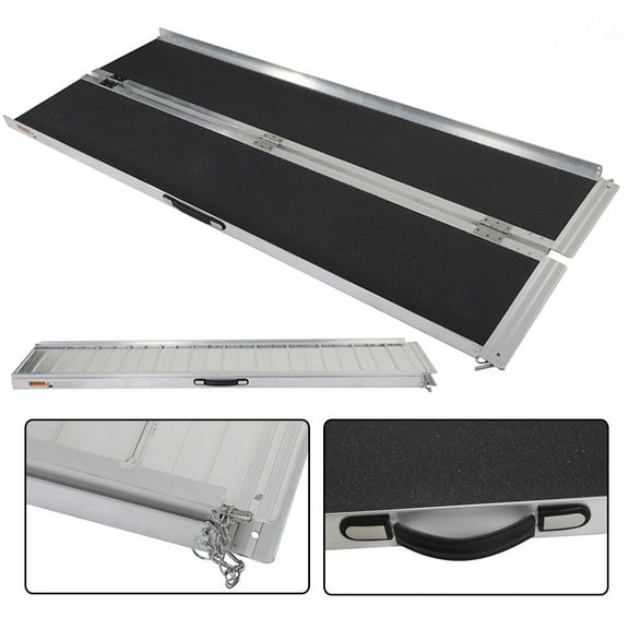 UBesGoo 72" Aluminum Folding Portable Scooters Wheelchair, Non-Slip Ramp