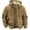 Khaki, variant on Lined Hoodies for Men Heavyweight Full Zip Up Sweatshirt Thick Fleece Jackets Winter Warm Coats