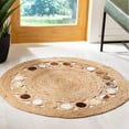 thumbnail image 2 of SAFAVIEH Natural Fiber Annandale Geometric Area Rug, Beige/Brown, 4' x 4' Round, 2 of 4