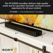 Sony HT-S2000 3.1ch Dolby Atmos Soundbar with Built-In Dual Subwoofer